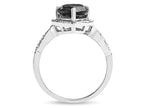 Star K  Vintage Look Halo Large 11x8 Pear Shape Rainbow Mystic Topaz Ring