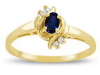 Star K  Small Oval 5x3mm Genuine Sapphire Bypass Ring