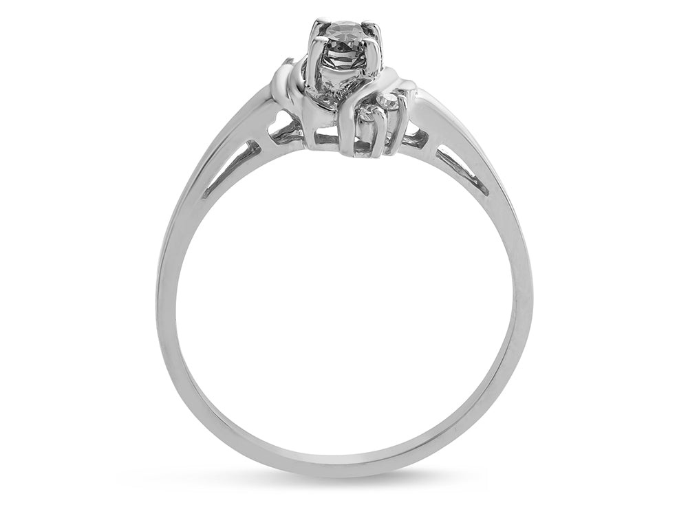 Star K  Small Oval 5x3mm Genuine Iolite Bypass Ring