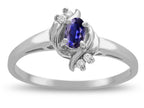 Star K  Small Oval 5x3mm Genuine Iolite Bypass Ring