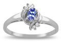 Star K  Small Oval 5x3mm Genuine Tanzanite Bypass Ring