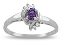 Star K  Small Oval 5x3mm Simulated Alexandrite Bypass Ring