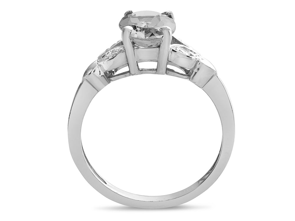 Star K  Oval 8x6 Genuine Citrine Marquee Design Engagement Promise Ring