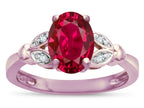 Star K ™ Oval 8x6 Created Ruby Marquee Design Engagement Promise Ring