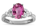 Star K  Oval 8x6 Created Pink Sapphire Marquee Design Engagement Promise Ring