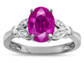 Star K  Oval 8x6 Simulated Pink Tourmaline Marquee Design Engagement Promise Ring