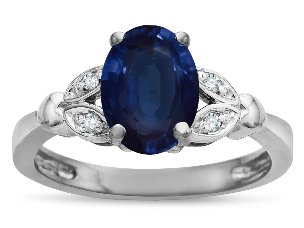 Star K  Oval 8x6 Genuine Sapphire Marquee Design Engagement Promise Ring