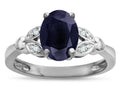 Star K  Oval 8x6 Genuine Black Sapphire Marquee Design Engagement Promise Ring