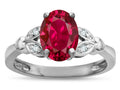 Star K ™ Oval 8x6 Created Ruby Marquee Design Engagement Promise Ring
