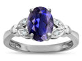 Star K  Oval 8x6 Genuine Iolite Marquee Design Engagement Promise Ring