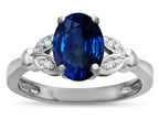 Star K  Oval 8x6 Created Sapphire Marquee Design Engagement Promise Ring