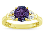 Star K ™ Round 7mm Simulated Alexandrite Marquee Design Promise Engagement Ring