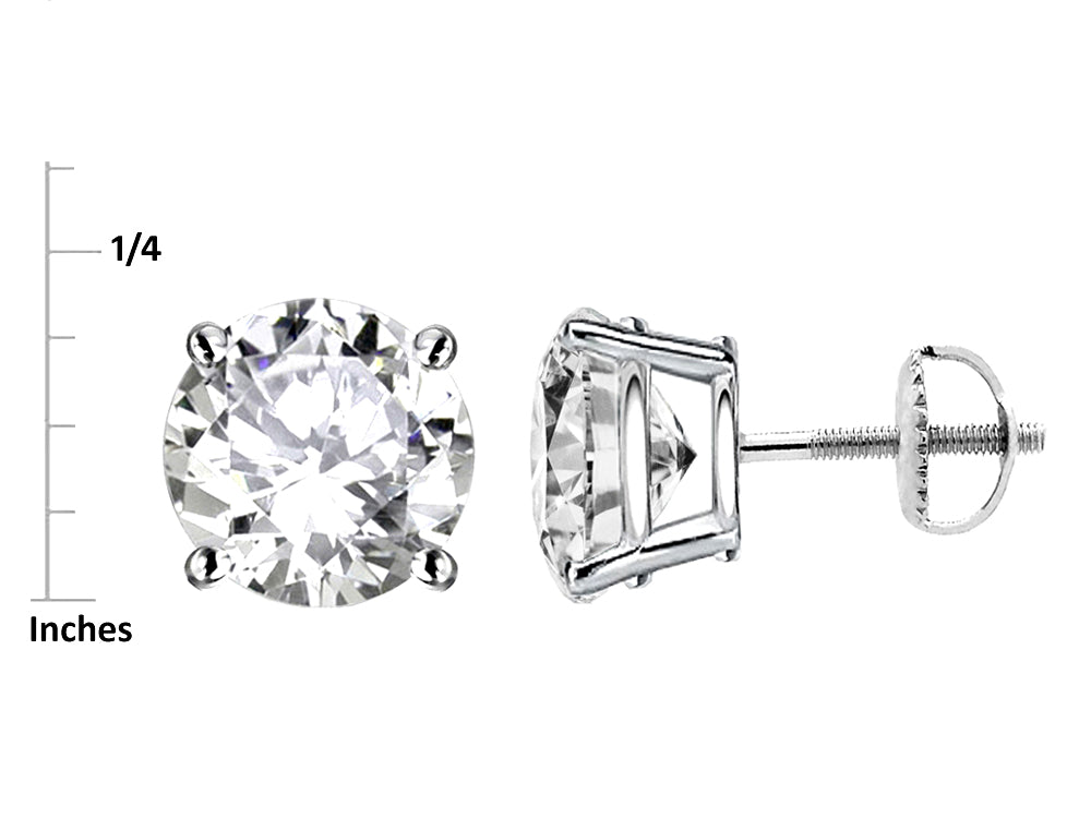 Star K Round 6mm Genuine Opal Stud Earrings