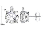 Star K Round 7mm Created Sapphire Stud Earrings with Accent Stone on Top