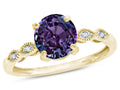 Star K™ Round 7mm Simulated Alexandrite Vintage Antique Look Engagement Promise Ring