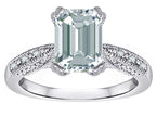Star K Emerald Cut 8x6 Genuine Aquamarine Antique Vintage Style Solitaire Engagement Promise Ring