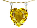 Star K Heart Shape 8mm Genuine Citrine Stackable Mothers Pendant