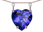 Star K Heart Shape 8mm Simulated Tanzanite Stackable Mothers Pendant
