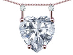 Star K Heart Shape 8mm Genuine White Topaz Stackable Mothers Pendant
