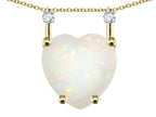 Star K Heart Shape 8mm Genuine Opal Stackable Mothers Pendant