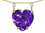 Star K Heart Shape 8mm Genuine Amethyst Stackable Mothers Pendant