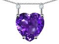 Star K Heart Shape 8mm Genuine Amethyst Stackable Mothers Pendant