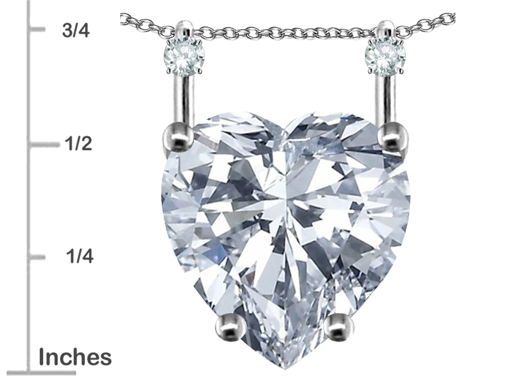 Star K Heart Shape 8mm Created Star Sapphire Stackable Mothers Pendant
