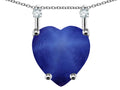Star K Heart Shape 8mm Created Star Sapphire Stackable Mothers Pendant