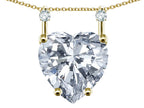 Star K Heart Shape 8mm Genuine White Topaz Stackable Mothers Pendant