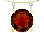 Star K Round 7mm Genuine Garnet Stackable Mothers Hearts Pendant