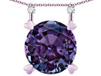 Star K Round 7mm Simulated Alexandrite Stackable Mothers Hearts Pendant