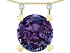 Star K Round 7mm Simulated Alexandrite Stackable Mothers Hearts Pendant