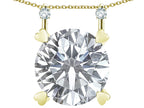 Star K Round 7mm Genuine White Topaz Stackable Mothers Hearts Pendant