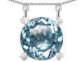 Star K Round 7mm Genuine Sky Blue Topaz Stackable Mothers Hearts Pendant