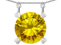 Star K Round 7mm Genuine Citrine Stackable Mothers Hearts Pendant