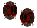 Star K Genuine Garnet Oval 8x6mm Earrings Studs