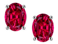 Star K™ Created Ruby Oval 8x6mm Earrings Studs