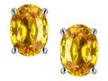 Star K™ Oval 8x6mm Genuine Citrine Earrings Studs