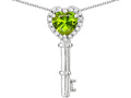 Star K  Key to My Heart Pendant Necklace with Genuine Peridot