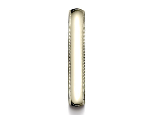 Benchmark® 18k Gold 4.0mm Traditional Dome Oval Ring With Milgrain
