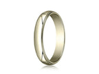 Benchmark® 18k Gold 4.0mm Traditional Dome Oval Ring With Milgrain
