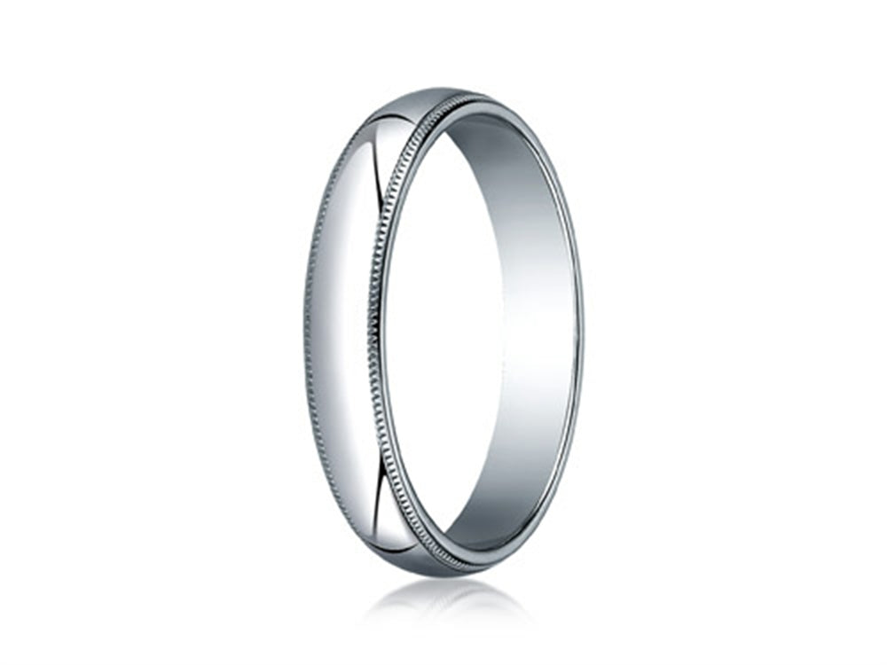 Benchmark® 18k Gold 4.0mm Traditional Dome Oval Ring With Milgrain