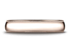 Benchmark® 14k Rose Gold 5mm Slightly Domed Traditional Oval Wedding Band / Ring With Milgrain