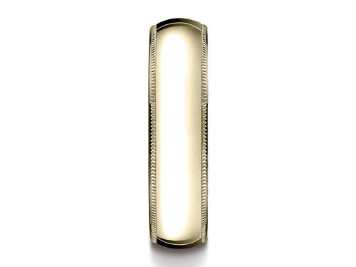 Benchmark® 14k Gold 6.0mm Traditional Dome Oval Ring With Milgrain