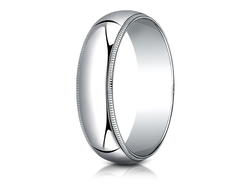 Benchmark® 14k Gold 6.0mm Traditional Dome Oval Ring With Milgrain