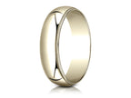 Benchmark® 18k Gold 6.0mm Traditional Dome Oval Ring With Milgrain