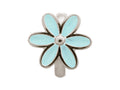 Endless Jewelry Light Blue Enamel Flower Silver Light Blue Enamel Rhodium Silver Finish