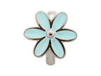 Endless Jewelry Light Blue Enamel Flower Silver Light Blue Enamel Rhodium Silver Finish