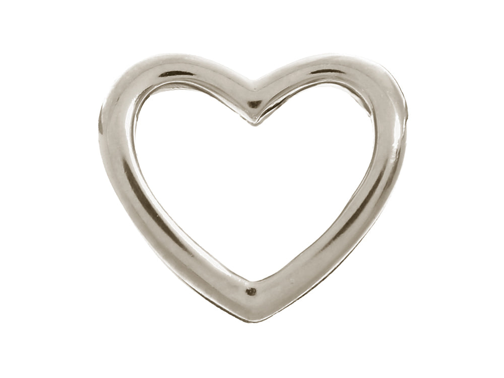 Endless Jewelry Open Heart Silver Rhodium Silver Finish