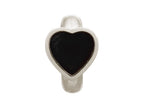 Endless Jewelry Black Enamel Heart Silver Black Enamel Rhodium Silver Finish